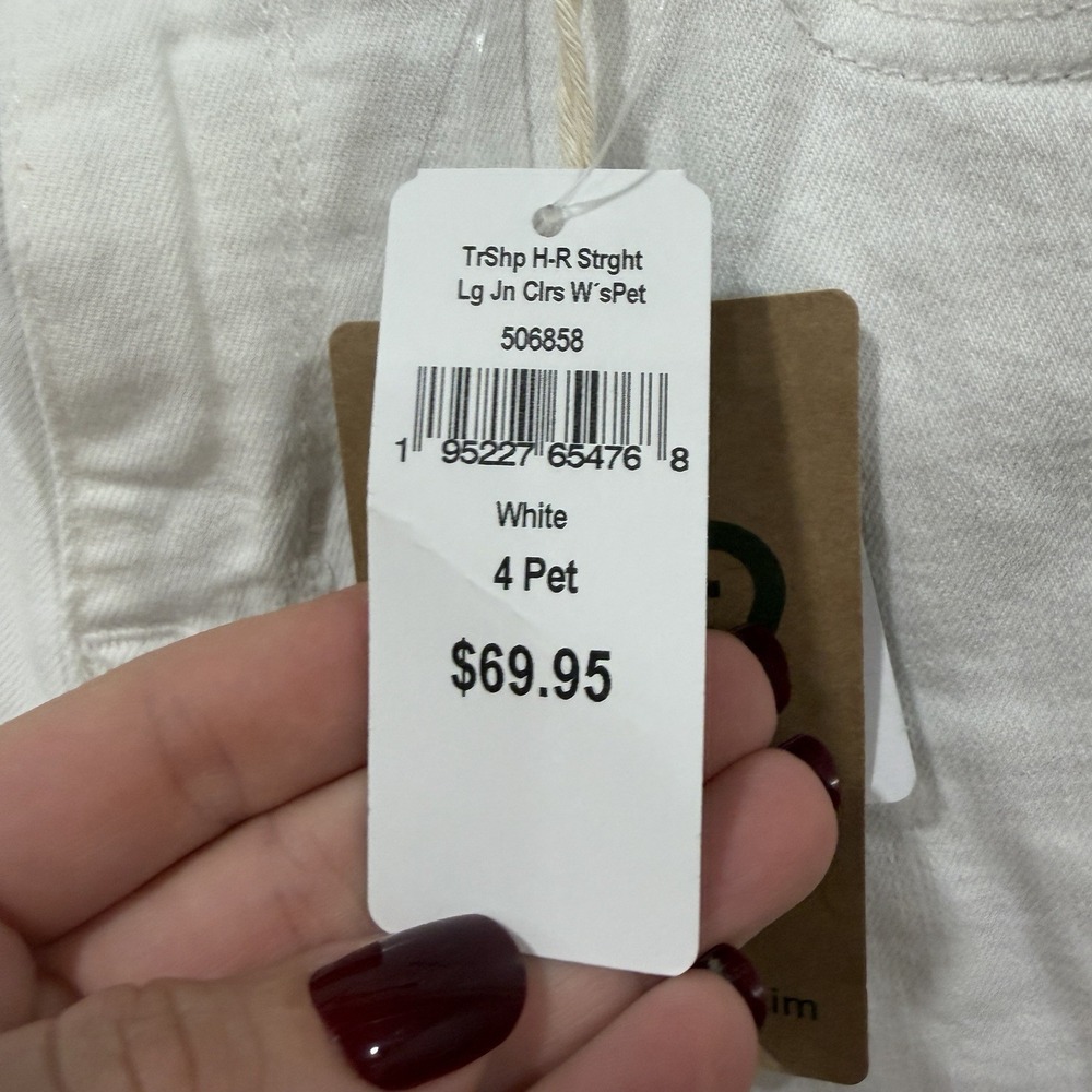 NWT L. L. Bean 4 Petite White Denim Pants Beach Cruise Classic Fit NWT Classy - Picture 7 of 8